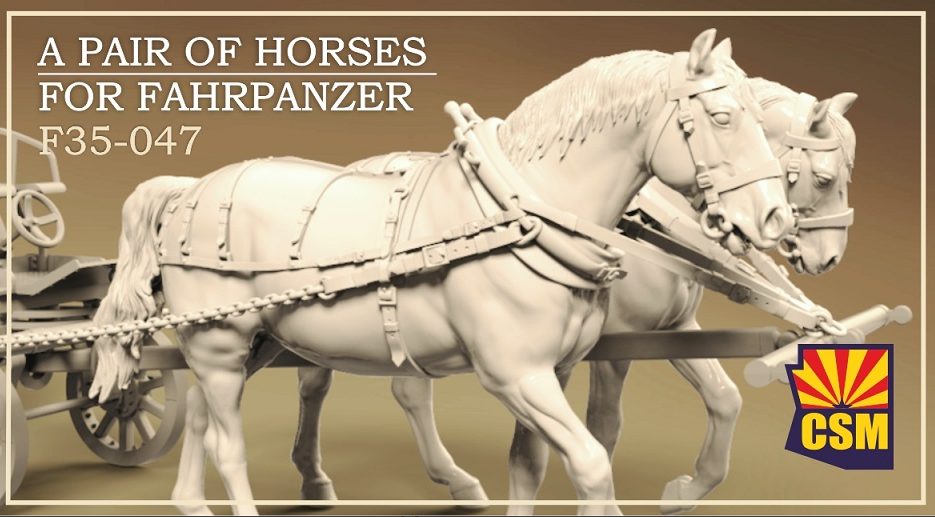 1:35 A PAIR OF HORSES FOR FAHRPANZER