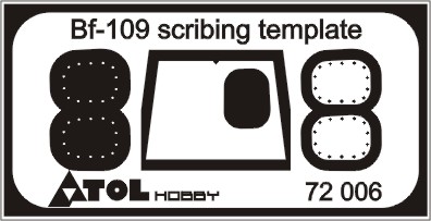 1:72 Bf-109 scribing template