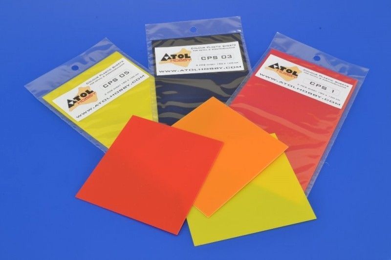 Barevná plastiková destička 2mm 2ks - modrá