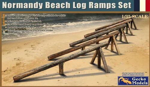 1:35 Normandy Beach Log Ramps Set