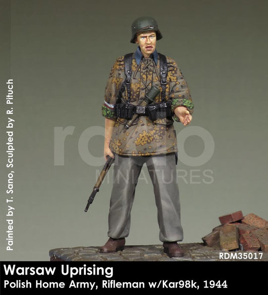 1:35 Warsaw Uprising Polish Home Army,Rifleman w/Kar98k, 1944