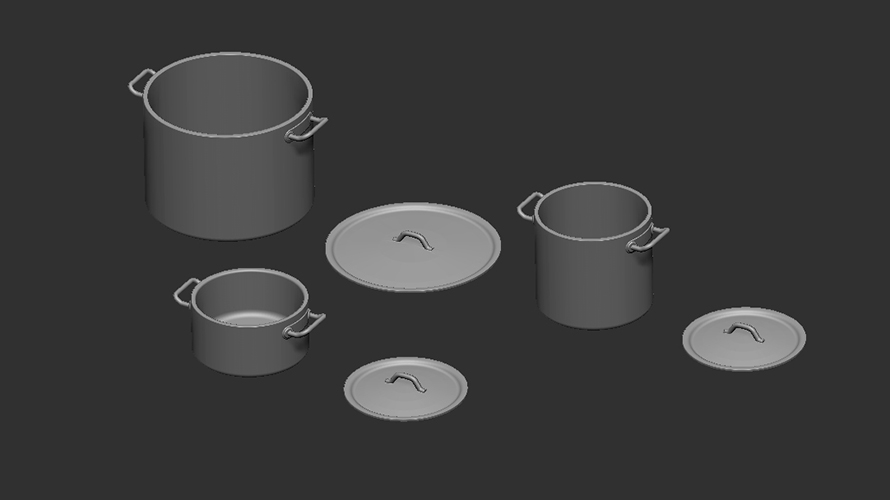 135 Cooking pots MN modelář