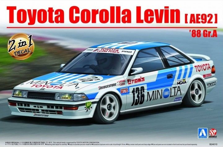 1:24 N°.12 Toyota Corolla Levin (AE92) '88 Gr.A