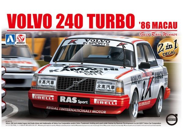 1:24 N°.16 Volvo 240 Turbo '86 MACAU Guia Race Winner