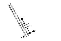 1:32 LS-12 Ladder (9.5 x 15.5 x 375 mm) 1pcs