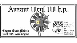 1:32 Anzani 10 cylinder 110hp