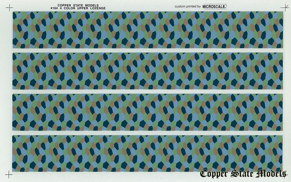 1:48 4 Color Lozenge (Upper) Set