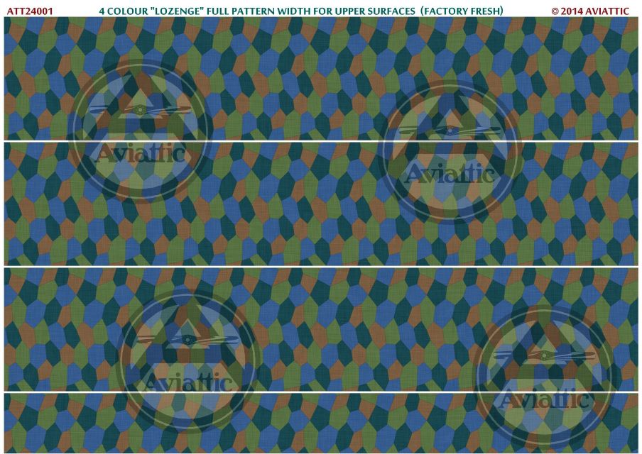 1:24 4 colour “lozenge” full pattern width for upper flying surfaces(factory fresh)