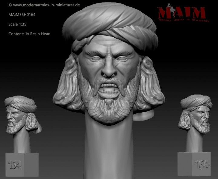 1:35 Iraqi/Afghan Character Head No. D #0164
