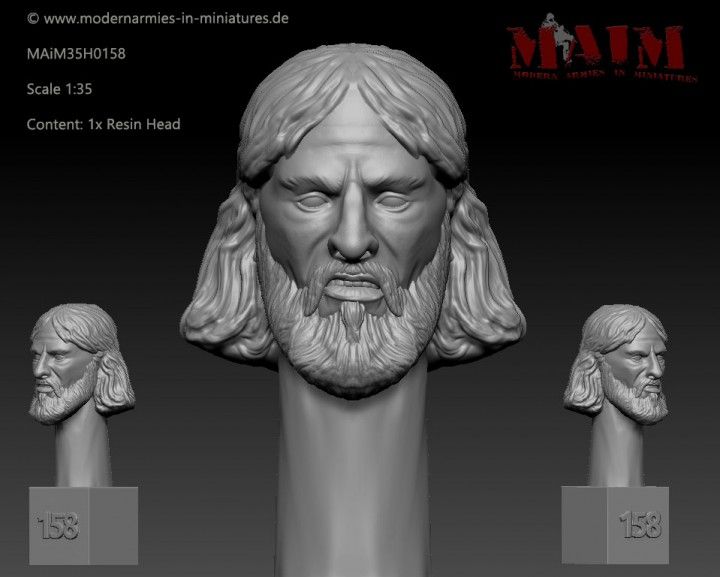 1:35 Iraqi Character Head - Angry Face Impression #0158