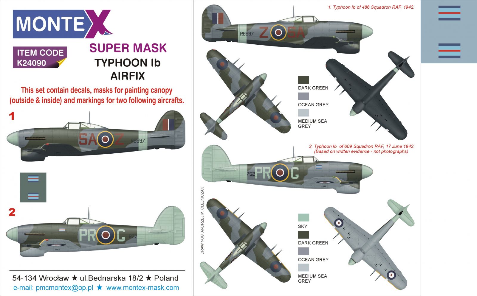 プラモデル　1/24 HAWKER TYPHOON Mk.IB ’CAR DOOR’ [A19003] A19003A Hawker Typhoon Mk.1B - Car Door