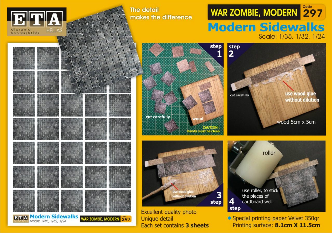 1:24/1:32/1:35 Modern Sidewalk