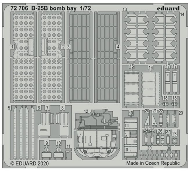 1:72 B-25B Mitchell bomb bay