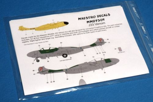 1:72 J33 Venom Swedish Airforce Decal