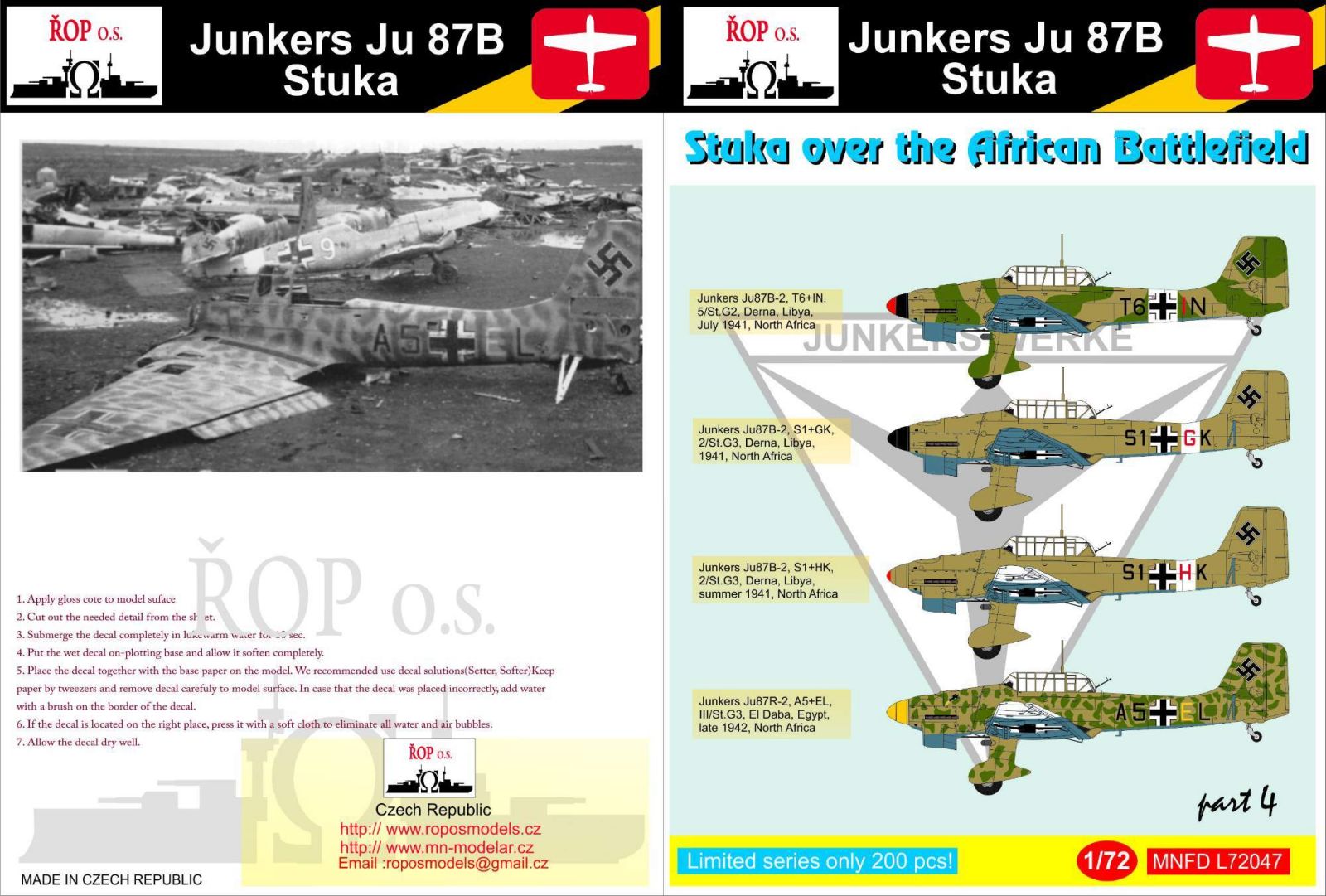 1:72 Junkers Ju 87B Stuka - Stukas over the African Battlefield