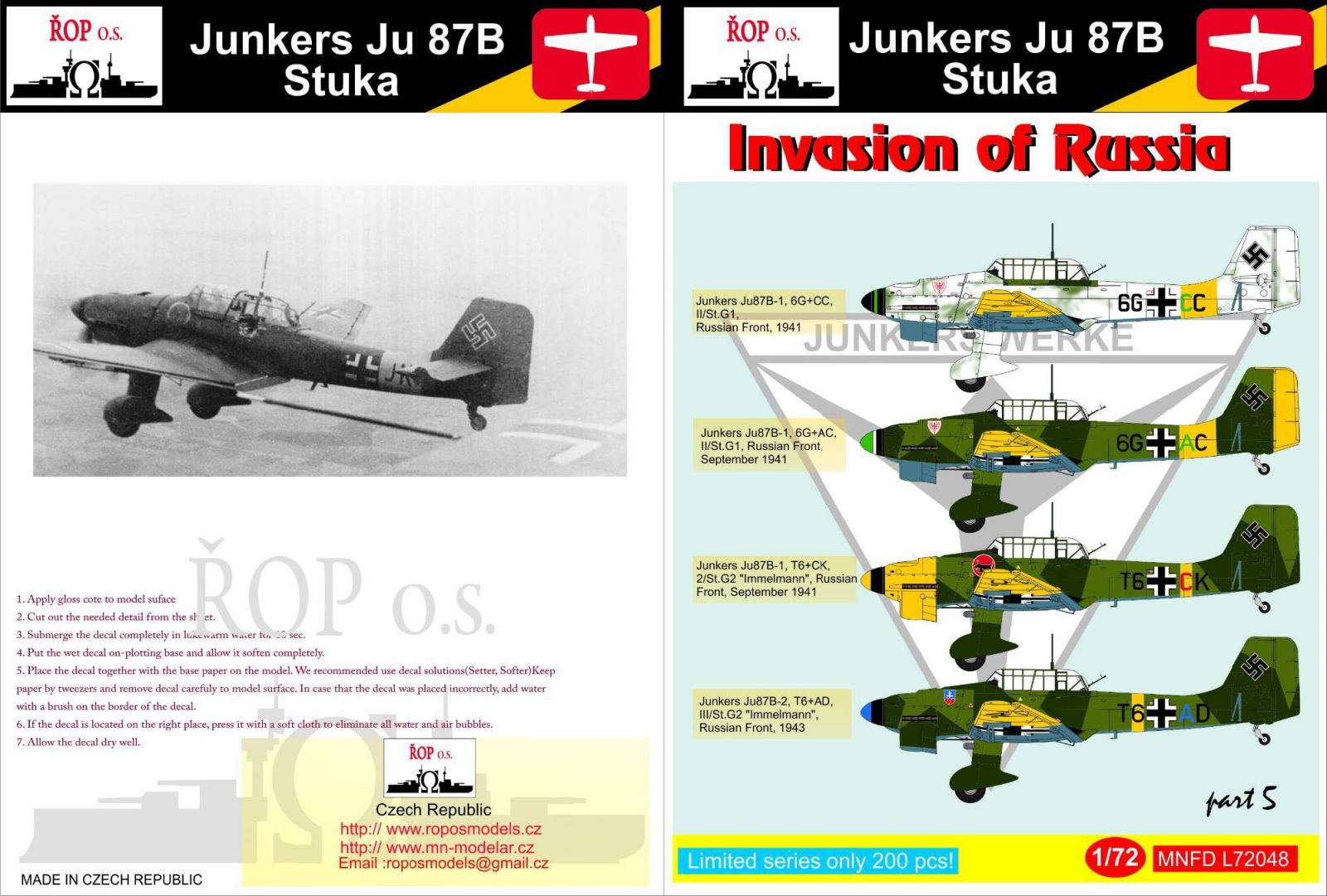 1:72 Junkers Ju 87B Stuka - Invasion of Russia