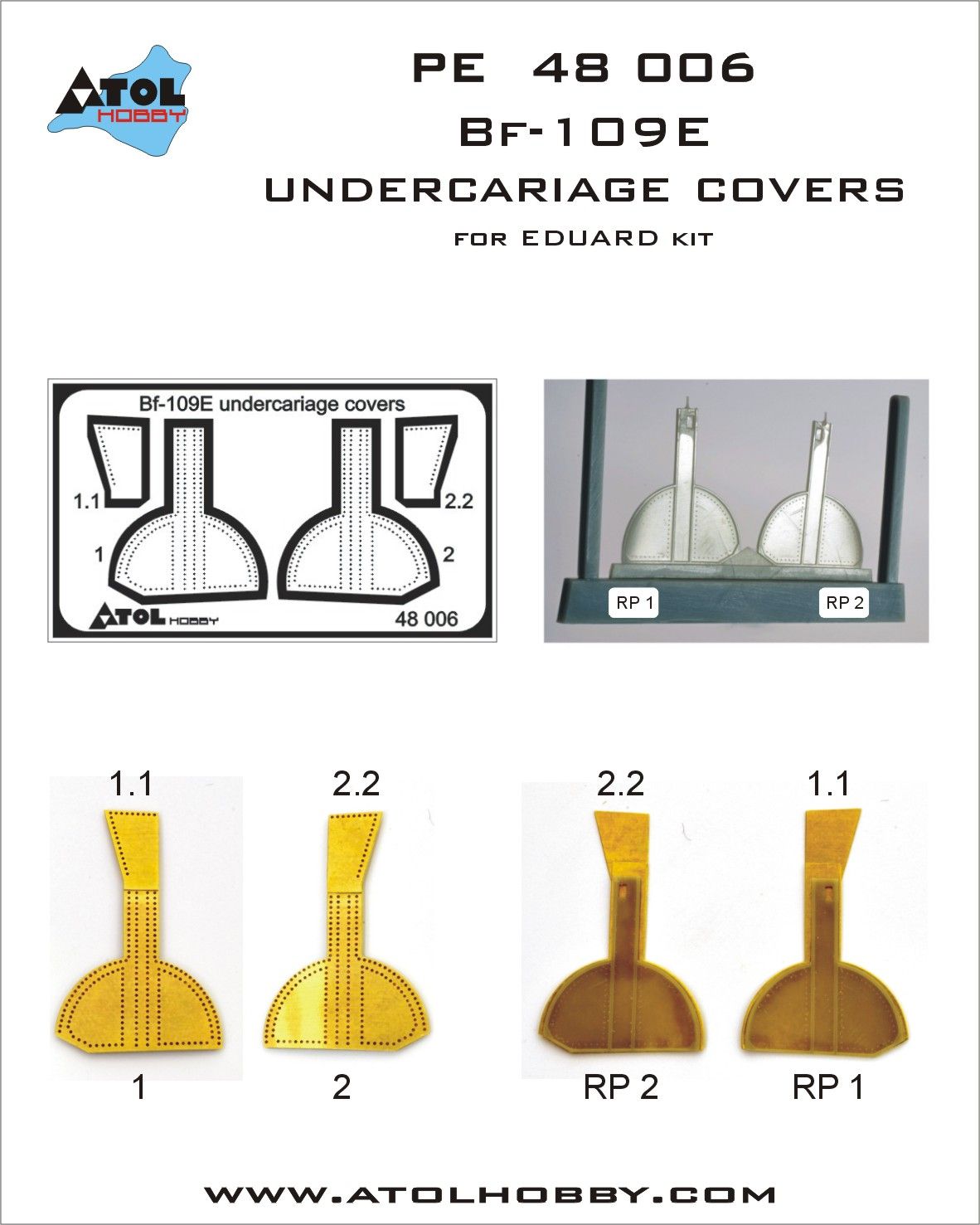 1:48 Bf 109 E   undercariage covers
