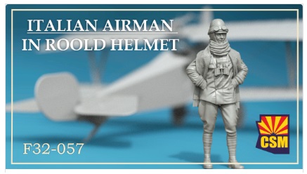 1:32 Italian Airman in Roold Crash Helmet